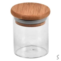 Банка с бамбуковой крышкой 70мл 4.7*6см