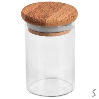 Банка с бамбуковой крышкой 90мл 4.7*7см