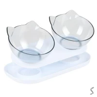 Миска для животных на подставке двойная 28*14*15см