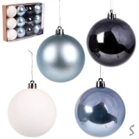 Елочные шарики 8см 12шт/уп