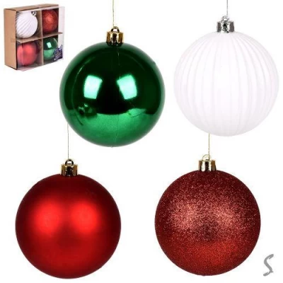 Елочные шарики 10см 4шт/уп