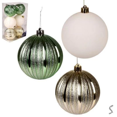Елочные шарики 10см 6шт/уп