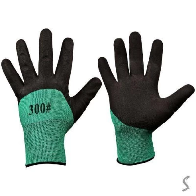 Перчатки синтетические с латексным покрытием 3/4 1пара