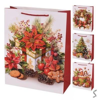 Пакет новогодний бумажный S 