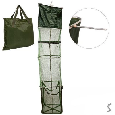Садок рыболовный с колышком в чехле 45*200см
