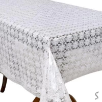 Клеенка ПВХ Lace белая 1.37*20м