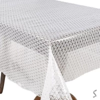 Клеенка ПВХ Lace белая 1.37*20м