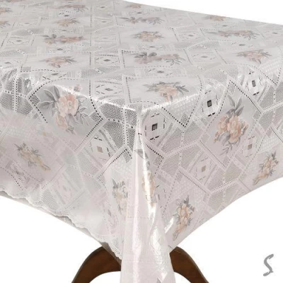 Клеенка ПВХ Lace белая 1.37*20м