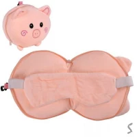 Подушка с маской дорожная под шею 