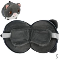 Подушка с маской дорожная под шею 