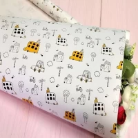 Бумага упаковочная крафт "Машинки на белом" 70*100см 10л/уп Бумага упаковочная крафт "Машинки на белом" 70*100см 10л/уп