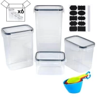 Контейнеры пищевые с наклейками, маркером и мерными ложками 24шт/наб 0.8/1.4/2.0/2.8л