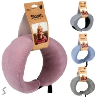 Подушка ортопедическая с эффектом памяти дорожная под шею 29*26*12см