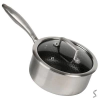 Ковш с антипригарным покрытием с крышкой 