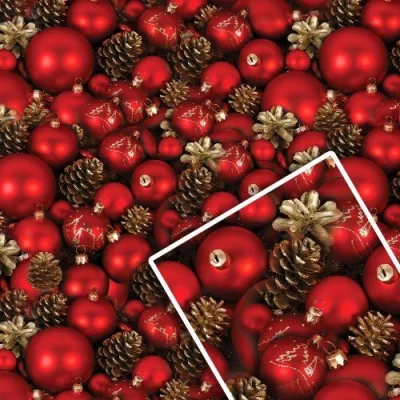 Бумага упаковочная мелованная новогодняя 70*100см 10л/уп