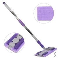 Швабра на зажимах телескопическая ручка 1.1м/37*12см (2 смен.насадки)