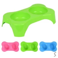 Миска для животных двойная 27*17*6см