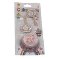 Формочки бумажные для кексов с топперами 