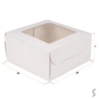 Коробка картонная для торта/десертов 18*18см