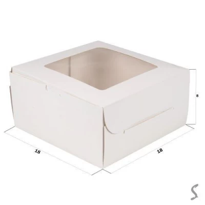 Коробка картонная для торта/десертов 18*18см