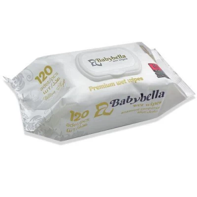 Салфетки влажные для детей гипоаллергенные BABYBELLA 120шт/уп
