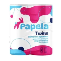 Полотенце бумажное PAPELA 2-х слойное Twins 2рул/уп 22*10м 165отрывов