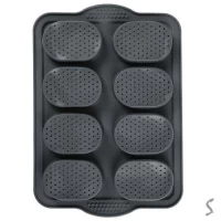 Форма силикон перфорированная для булочек/багетов 8шт/л 34.5*24*2.8см