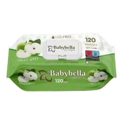 Салфетки влажные с антибактериальным эффектом BABYBELLA Apple 120шт/уп