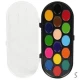 Краски акварельные 16цв полусухие с кисточкой