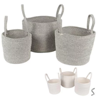 Корзина с ручками 3пр/наб 20/25/30см Корзина с ручками 3пр/наб 20/25/30см