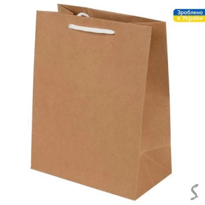 Пакет подарочный крафт L "Brown" 24*32*10см
