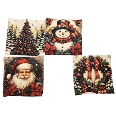 Наволочка для подушки на потайной змейке "Merry Christmas" 43*43см Наволочка для подушки на потайной змейке "Merry Christmas" 43*43см