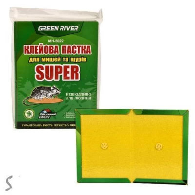 Мышеловка липкая зеленая "Super" 16*21см