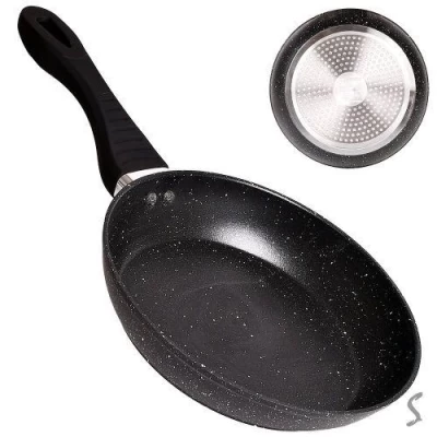 Сковорода литая покрытие "Stone" инд. дно 22см