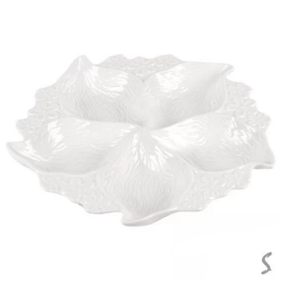 Менажница фарфор 25*25*3.5см