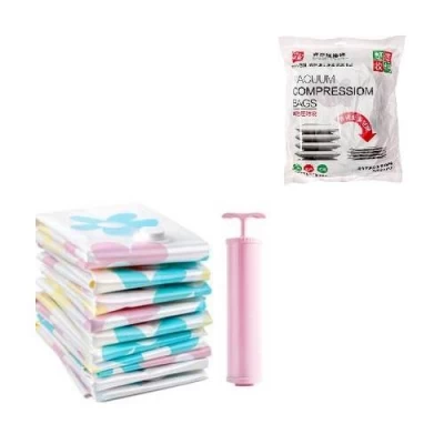 Вакуумный пакет для одежды с насосом 9пр/наб 80*100/60*80/50*70см