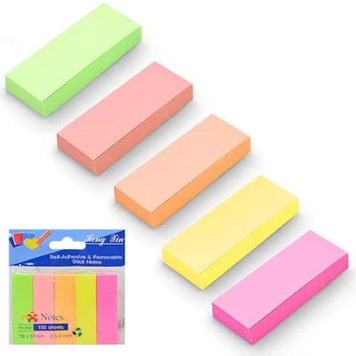 Бумага для заметок скл 76*15мм 100л 5в1