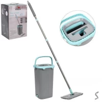 Швабра с ведром 23*22*40см с автоматическим отжимом 1.3м (2 смен. насадки)