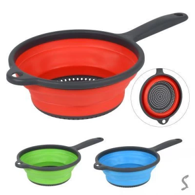 Дуршлаг-трансформер с ручкой силикон складной S 34*19.5*8см