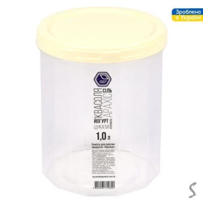 Контейнер пищевой с резьбой 1.0л d11*13.5см