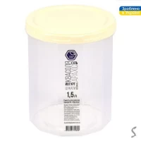 Контейнер пищевой с резьбой 1.5л d12.5*15.5см