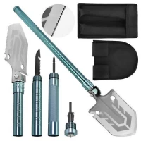 Лопата складная 67см (нож, кремень, свисток, отвертка, гаечный ключ)