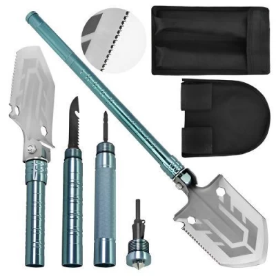 Лопата складная 67см (нож, кремень, свисток, отвертка, гаечный ключ) Лопата складная 67см (нож, кремень, свисток, отвертка, гаечный ключ)