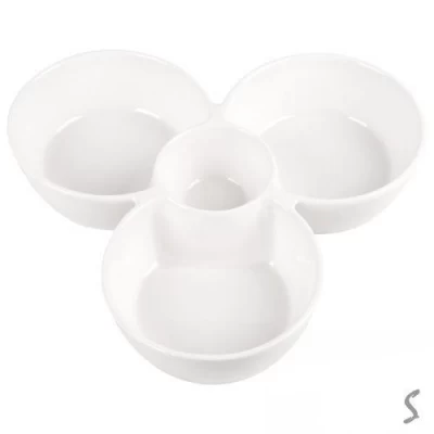 Менажница фарфор 25.5*25.5*4.5см