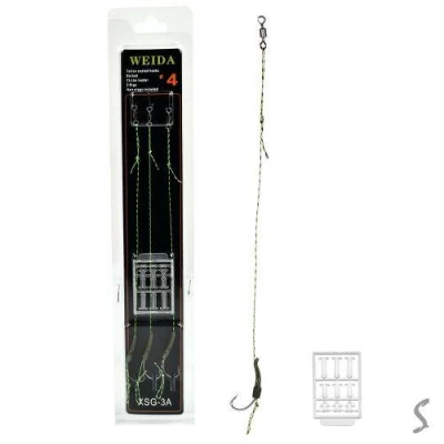 Поводок карповый с бойловым стопором 3шт/уп №4