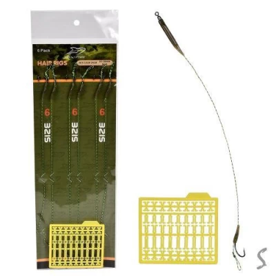 Поводок карповый с бойловым стопором 6шт/уп №6