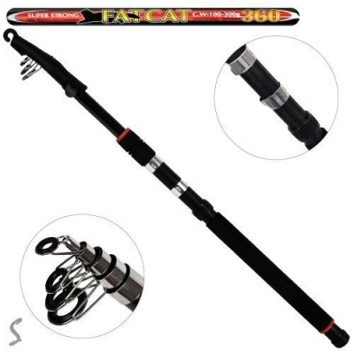 Спиннинг карповый телескоп "Fat сat" 3.6м 100-300г 7к