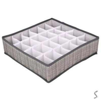 Коробка-органайзер для хранения белья 24отд 32*32*9см