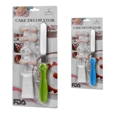 Мешок кондитерский с насадками и шпатель 9пр/наб 30*14см