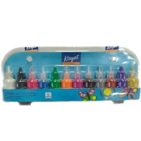 Краски с металлическим эффектом 12шт/наб 18мл (бумага/пластик/холст) Краски с металлическим эффектом 12шт/наб 18мл (бумага/пластик/холст)